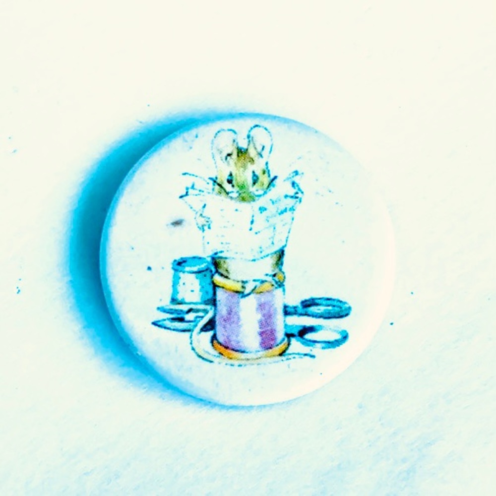 Vintage Beatrix Potter Button Pin